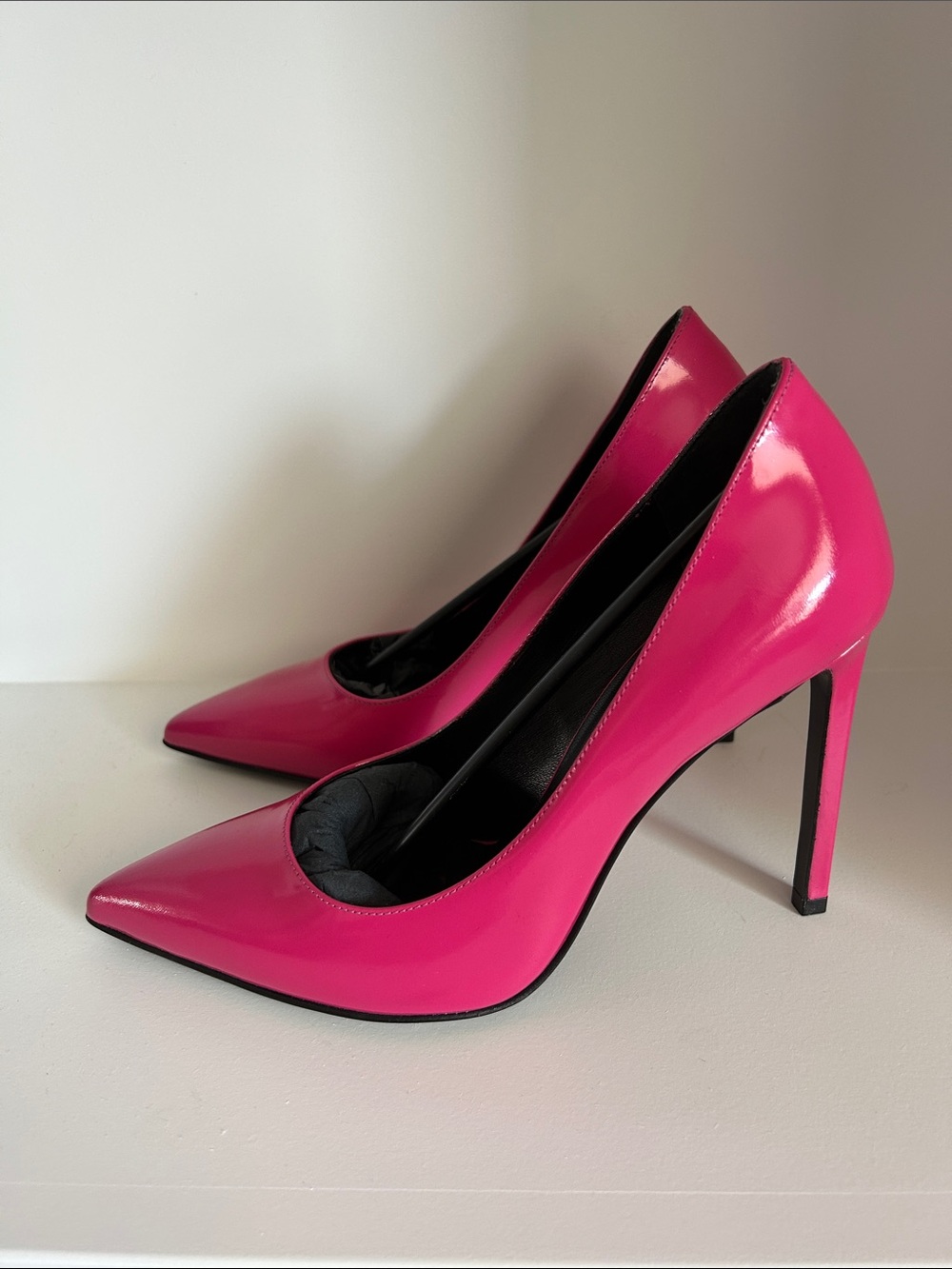 Saint Laurent Paris Shiny Leather Paris Pumps 105mm | Fuchsia Pink | EU 36 | Box - Picture 16 of 16